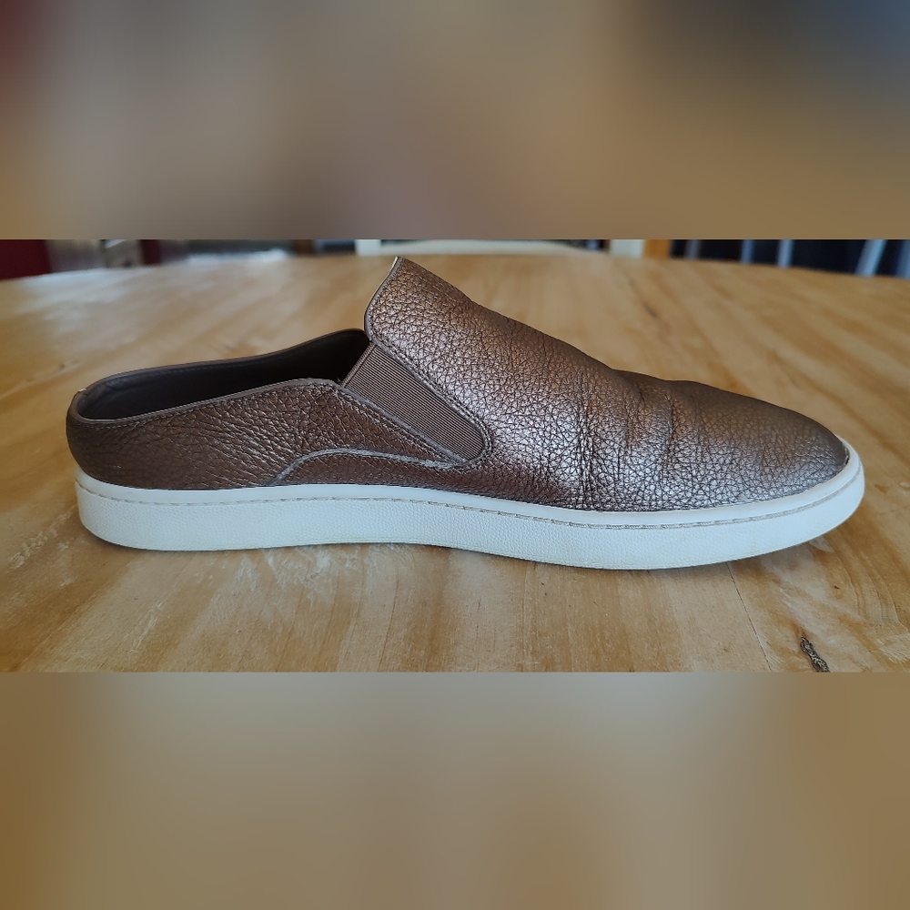 Vince Verrel Bronze Leather Mule Sneaker Slide Size 8